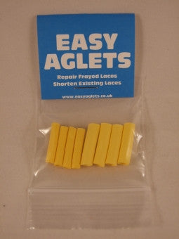 Shoe Lace Tips (Aglets) - Yellow - Pack of 8 – Big Laces