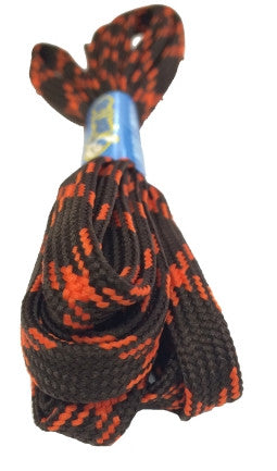 Flat Brown and Orange Bootlaces
