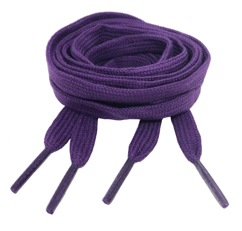 Flat Cotton Purple Shoelaces