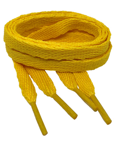 Flat Sun Yellow Shoelaces - 10mm wide
