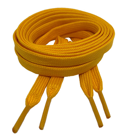 Flat Yellow Gold Shoelaces 8mm wide