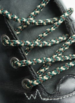 Round Camouflage Coloured Bootlaces
