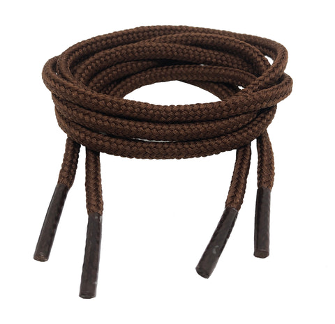 Round Brown Shoe Boot Laces - 3mm wide