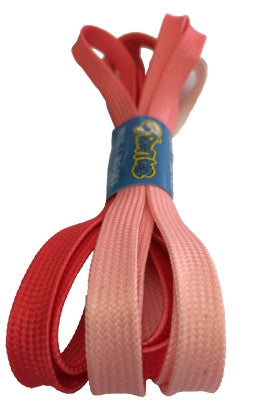 Flat Pink Tie Dye Shoelaces