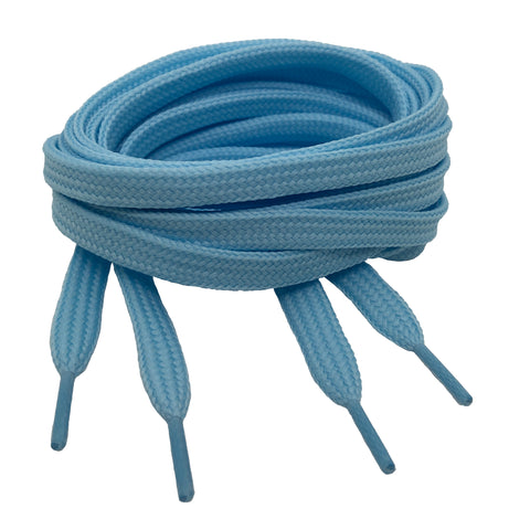 Flat Baby Blue Shoelaces