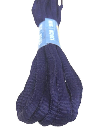 French Navy Blue Oval Running Shoe Shoelaces