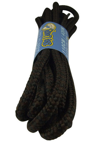 Round Black and Dark Brown Bootlaces