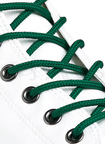 Round Forest Green Shoe Boot Laces
