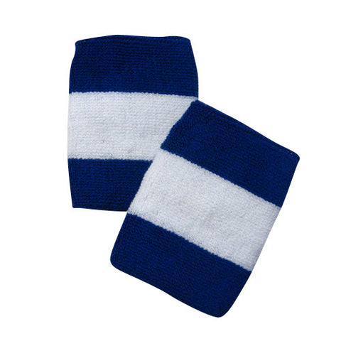 Blue and White Sports Quality Wristbands
