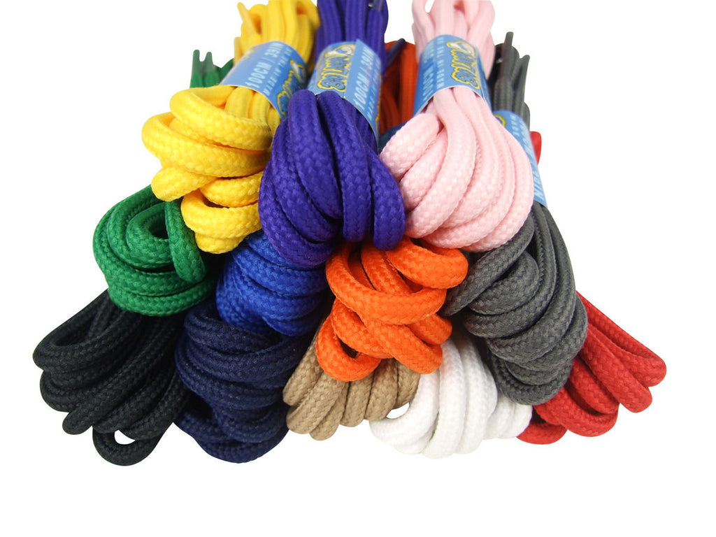 More colours available in Round and Flat 7mm and 10mm wide laces