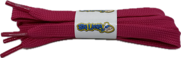 a pair of hot pink 11mm wide shoelaces suitable for adidas 