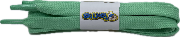 a pair of jade green 11mm wide shoelaces suitable for adidas 