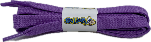 a pair of lilac 11mm wide shoelaces suitable for adidas superstars