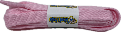 a pair of flat 11mm wide pink shoelaces suitable for adidas superstar shoes