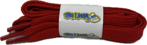 a pair of flat 11mm wide red shoelaces suitable for adidas superstar shoes
