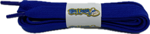 a pair of flat 11mm wide royal blue shoelaces suitable for adidas superstar shoes