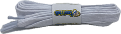 Flat Fat White Shoelaces - 11mm wide