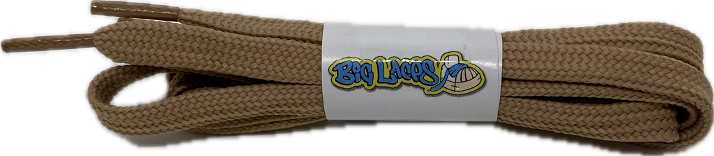 Flat_10mm_wide_Dark_Beige_Shoelaces