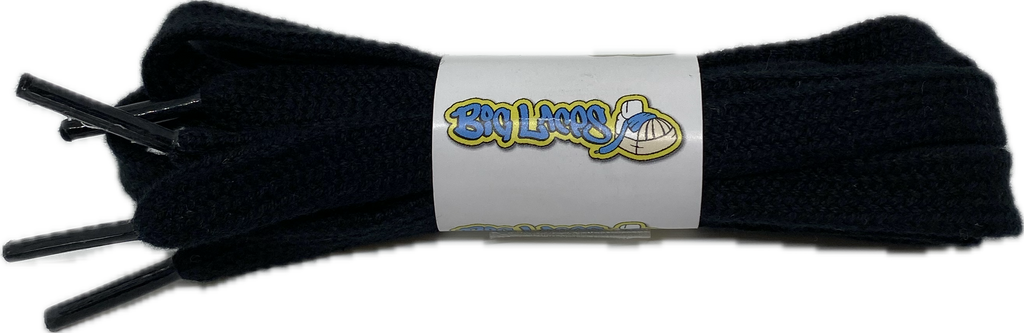 Flat_Black_Cotton_Shoelaces_10mm_wide