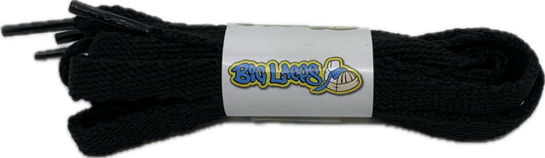 a pair of flat black 10mm wide shoelaces