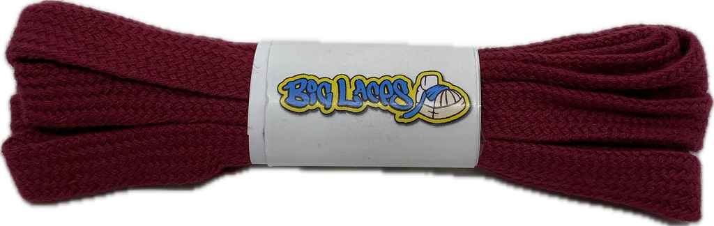 Flat_Burgundy_Cotton_Shoelaces_8mm_wide