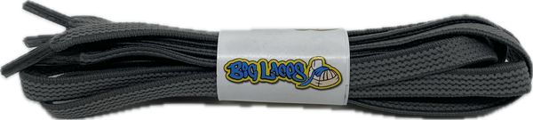 a pair of flat grey elastic laces