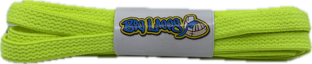 Flat_Elastic_Neon_Yellow_Laces_7mm_Wide