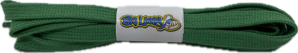 Flat_Green_Cotton_Shoelaces_8mm_wide