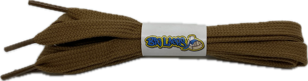 Flat_LIght_Brown_Cotton_Shoelaces_8mm_wide