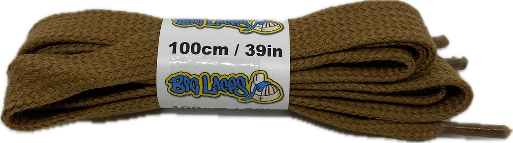 Flat_Light_Brown_Cotton_Shoelaces_13mm_wide