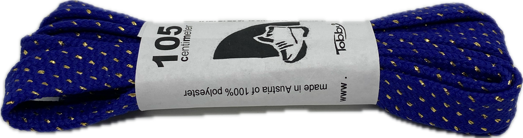 Flat Patterned Glitter Strong Shoelaces Violet - 13mm wide