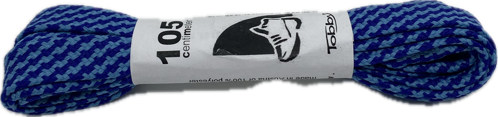 Flat Patterned Strong Shoelaces Blue Royal Blue - 12mm wide