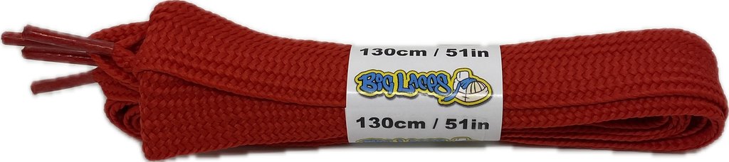 Flat Red Laces 130cm long 20mm wide
