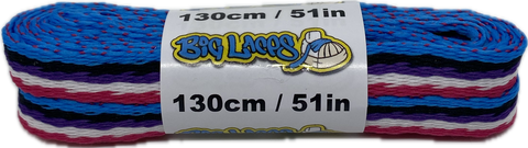 Flat Stripy Laces 130cm long 10mm wide