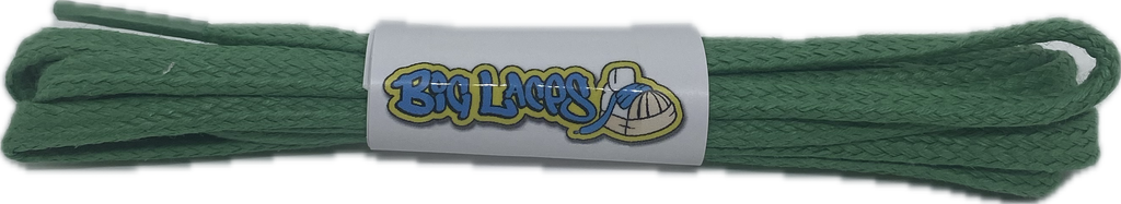 Flat Waxed Green Cotton Shoe Laces 4mm or 8mm wide – Big Laces