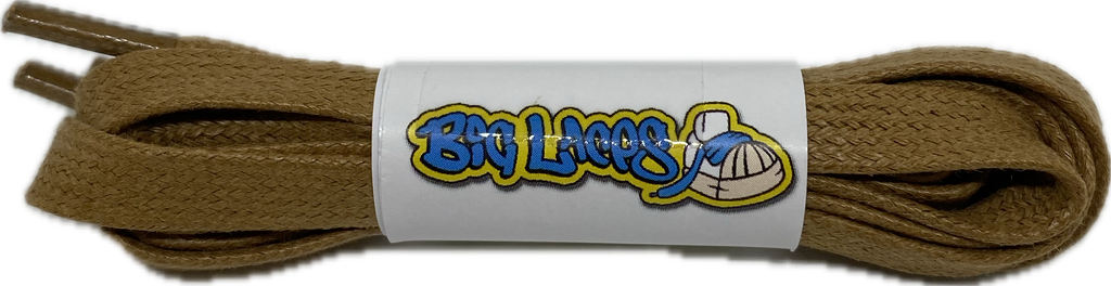 Flat_Waxed_Tan_Shoelaces_7mm_wide