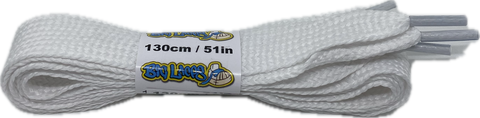 Flat White Laces 130cm long 20mm wide
