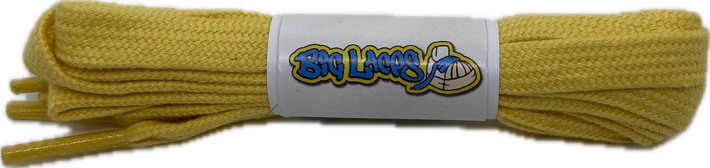 Flat_Yellow_Cotton_Shoelaces_8mm_wide