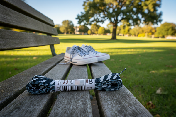 Flat Zebra Pattern Black White Shoelaces 120cm x 10mm