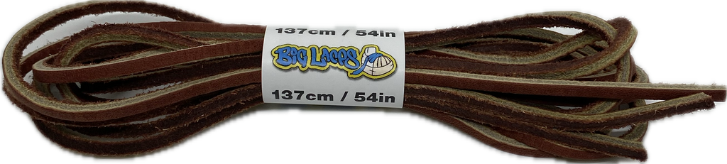 Light Brown Leather Laces 137cm long 3mm wide