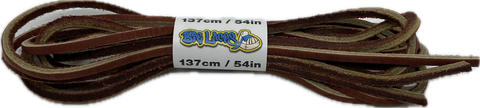 Light Brown Leather Laces 137cm long 3mm wide
