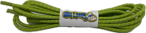 Lime_Green_White_Fleck_Elastic_Lock_Laces_3mm_wide