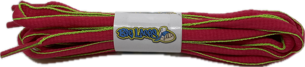 Oval_Hot_Pink_Neon_Green_Shoelaces_8mm_wide