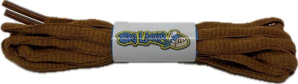 a pair of oval nutmeg shoelaces