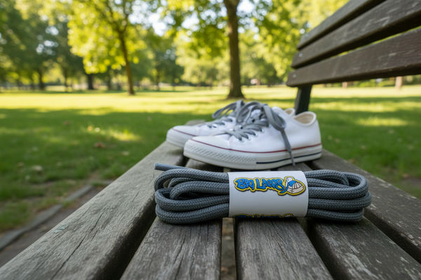 a pair of round 5mm wide battleship grey shoelaces