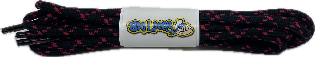 Round_Black_Cerise_Pink_Walking_Boot_Laces_3mm_wide