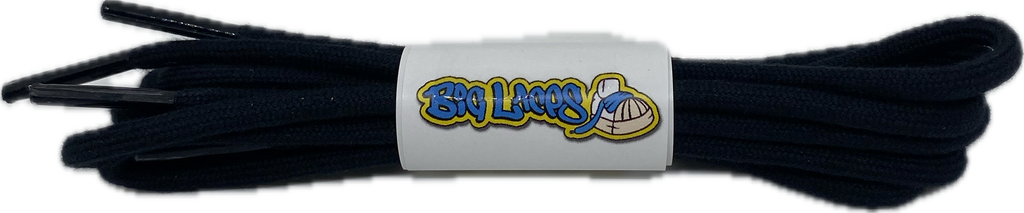 Round Cotton Black Shoelaces - 3mm wide