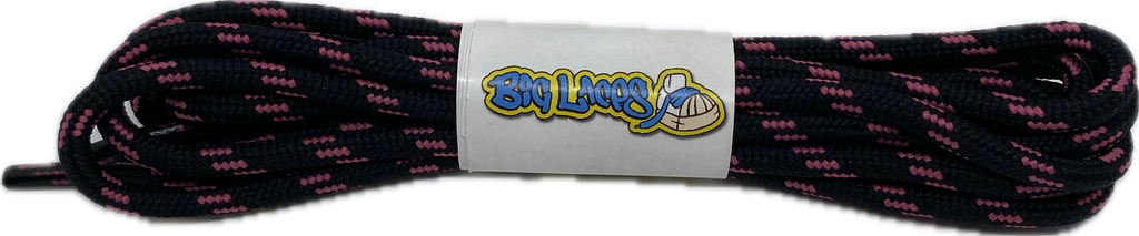 Round_Black_Pink_Fleck_Walking_Boot_Laces_4mm_wide