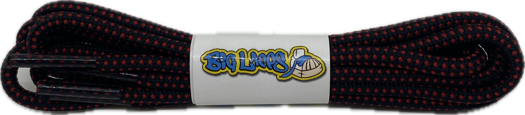 Round_Black_Red_Pinpoint_Walking_Boot_Laces_4mm_wide