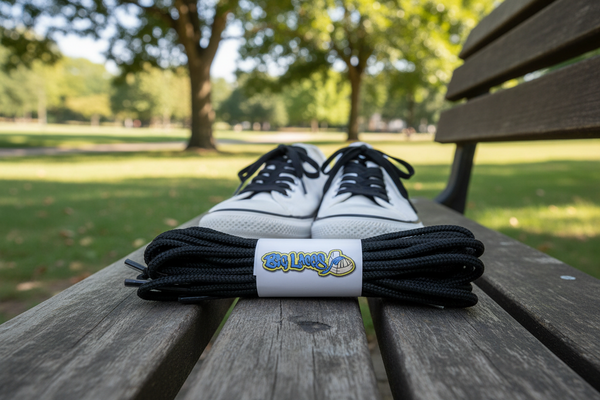 a pair of round 3mm wide black shoelaces